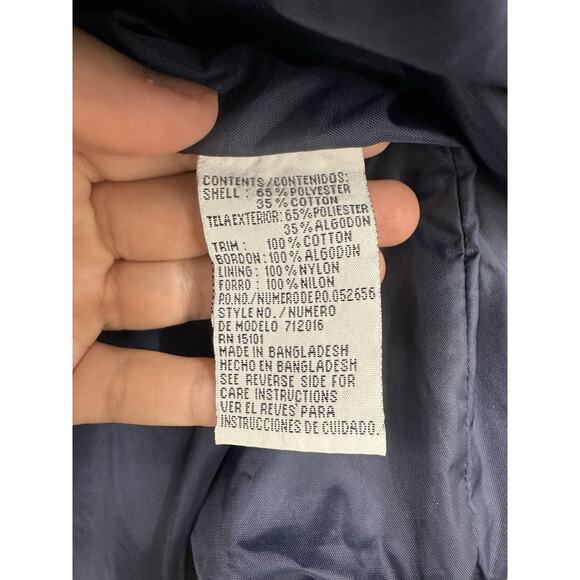 CS Signature Womens Jacket Size 1X Double Closure Cream Navy Blue Faux Mock Neck - Picture 7 of 15